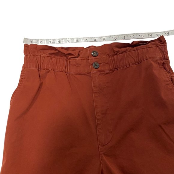 Madewell Paperbag Tapered Pants Rust Orange Size 6 - Picture 8 of 8